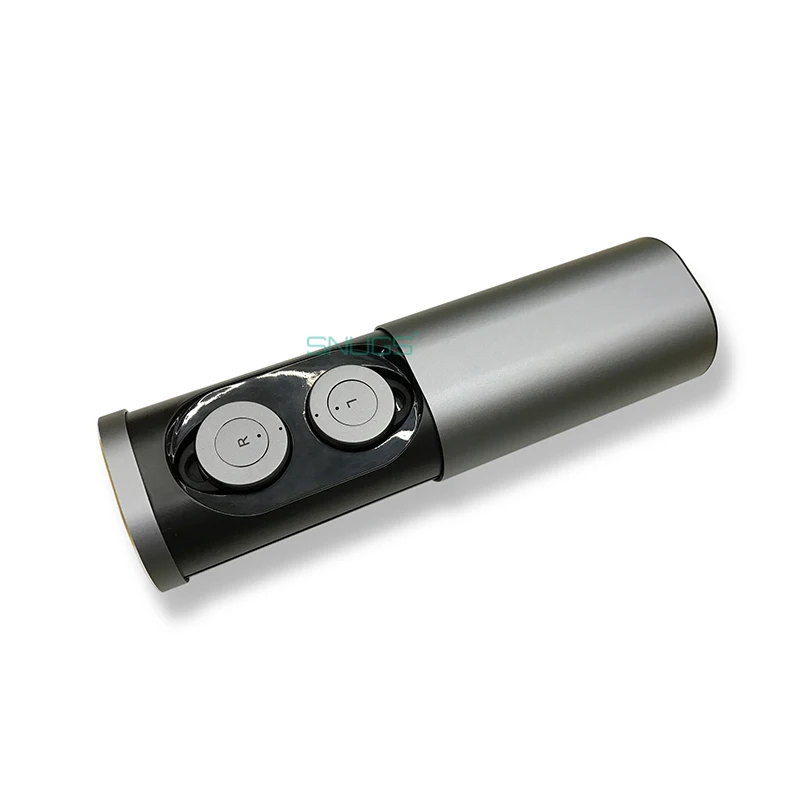 Стерео Bluetooth наушники лучшие универсальные мини настоящие беспроводные наушники Близнецы bluetooth-гарнитура с стерео голосовым микрофоном для бега - Цвет: Серый