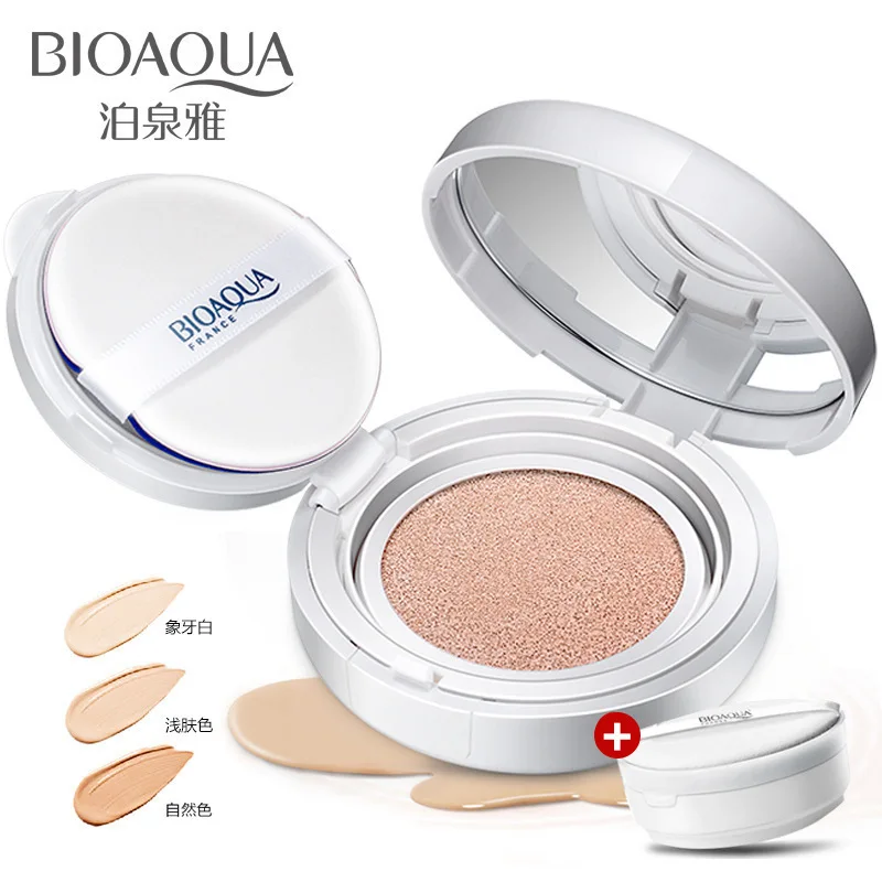 Bioaqua Air Cushion BB& CC крем-основа, влажный порошок, отбеливающий консилер, увлажняющий, Осветляющий, солнцезащитный крем, голый макияж, 15 г