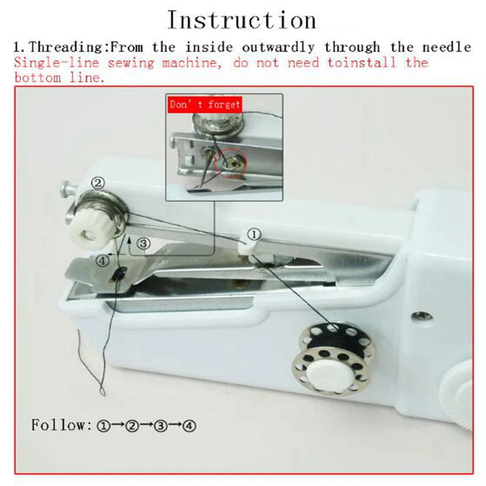Новинка! портативная ручная электрическая швейная машина для шитья, рукоделия, ткани, домашний инструмент для шитья, беспроводные ткани для одежды
