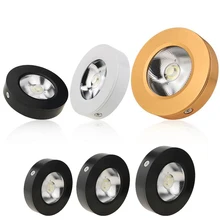 COB светодиодный шайба свет 7 Вт 12 Вт 15 Вт Ультратонкий круглый светодиодный под кабинет свет кухня лампа поверхностного монтажа светодиодный светильник не драйвер