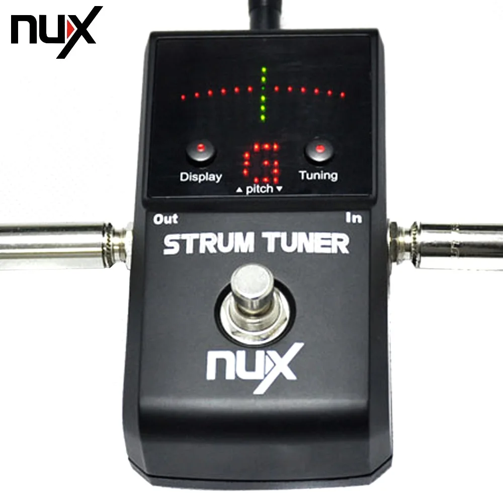 NUX Strum Tuner Polyphonic Strum Pedal Tuner Electric Guitar Bass Tuning Pedal Multi String