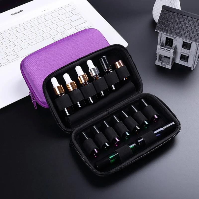 

New Essential Oil Case 5ML 10ML Perfume Oil Essential Oil Storage Box Travel Portable Carrying Holder Nail Polish Collect