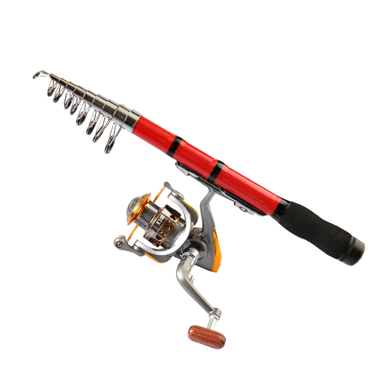 1Pcs Retractable Fishing Rod Bass Hard Bait Casting Mini Portable