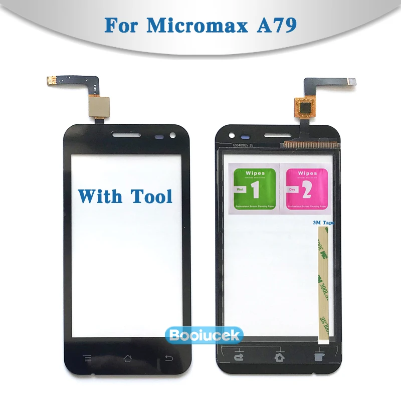 

High Quality 4.0" For Micromax A79 V2.0 Version / V1.0 Version Touch Screen Digitizer Sensor Outer Glass Lens Panel Black