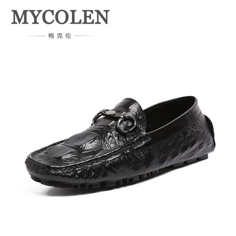 MYCOLEN High Quality Genuine Leather Shoes Men Flats Fashion Loafers Mens Flats Slip On Driving Shoes Male Brand Shoes MYCOLEN High Quality Genuine Leather Shoes Men Flats Fashion Loafers Mens Flats Slip On Driving Shoes Male Brand Shoes