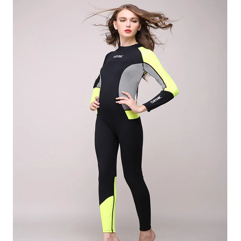 SEAC Professional Women 3mm Neoprene Scuba Dive Wetsuit,Sunscreen Surf