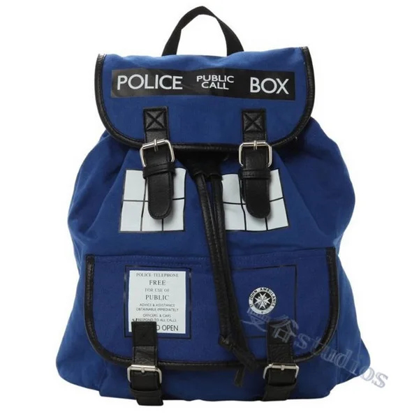 

Good Quality Doctor Dr. Who Tardis Women's Knapsack Backpack Police Box Bag