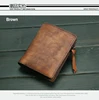 Cartera Vintage de cuero genuino para hombre, cartera masculina de cuero genuino, monedero corto vertical, tarjetero ► Foto 3/6