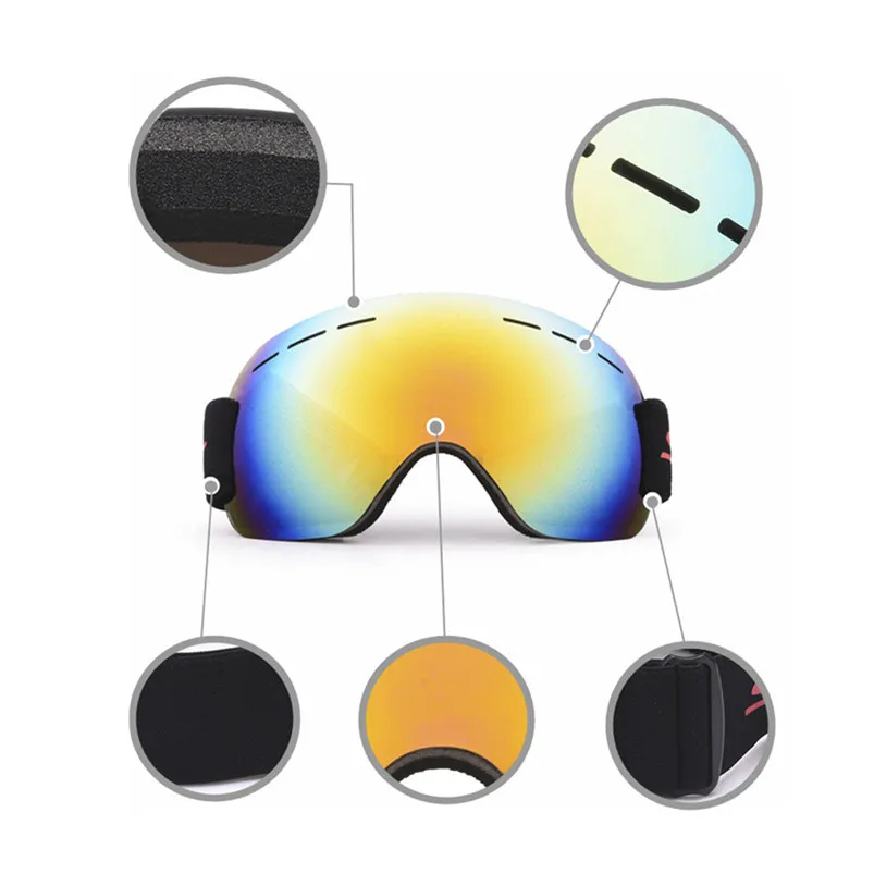 Snowboard Ski Goggles Gear Skiing Sport Adult Glasses Anti-fog UV Dual Lens Skiing Eyewear Outdoor sports Equipment #4S22 (3)