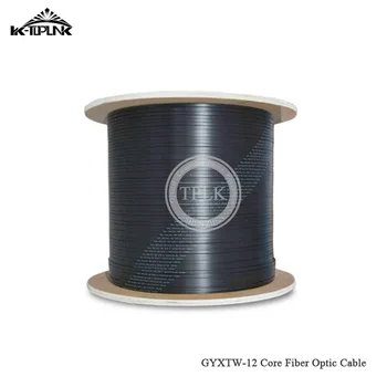 

1000m/roll GYXTW 12 core Central Loose Tube single mode fiber optic cable, 0.6cm Line Diameter steel PE Sheath Outdoor Cable