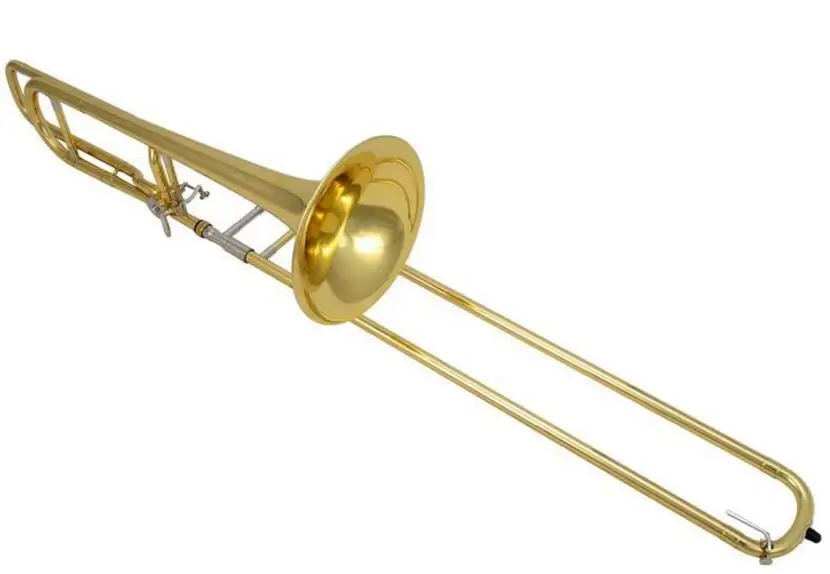 Bb/F теноровый тромбон Лаковая горка тромбон латунный корпус с чехлом и мундштук, музыкальные инструменты профессиональные