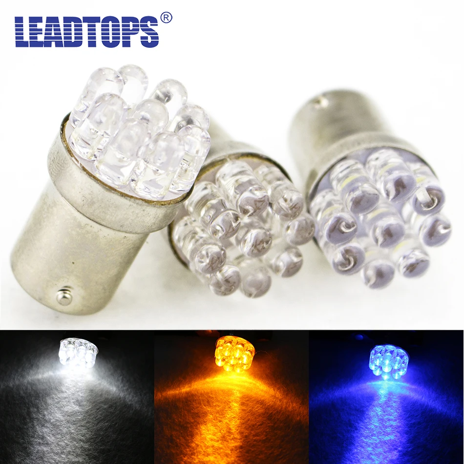 

10pcs/lot 9 SMD LED 1156 ba15s 12V bulb Lamp Truck Car Moto Tail Turn Signal Light White BE