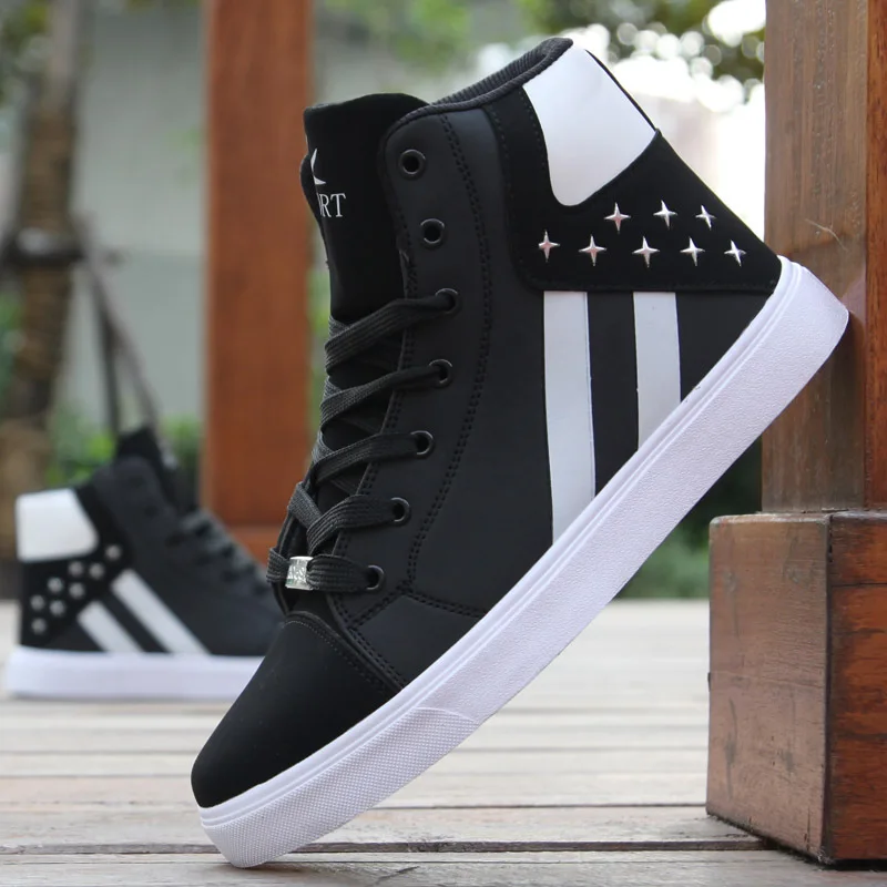 Männer Casual Skateboard Schuhe High Top Sneakers Sport Schuhe Atmungs Hip Hop Wanderschuhe Straße Schuhe Chaussure Homme- in