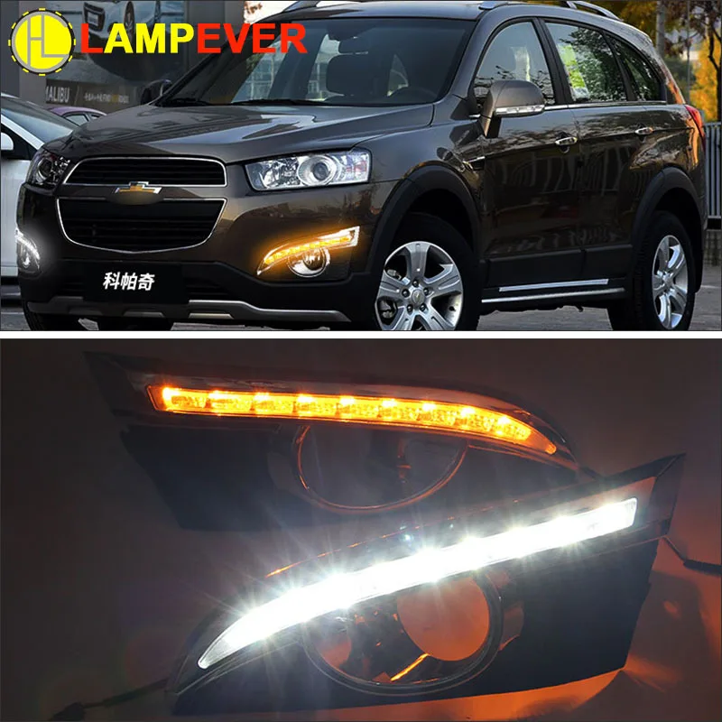 Lampever светодиодный дневные ходовые огни для Chevrolet Captiva 2011 2012 2013 светильник тумана
