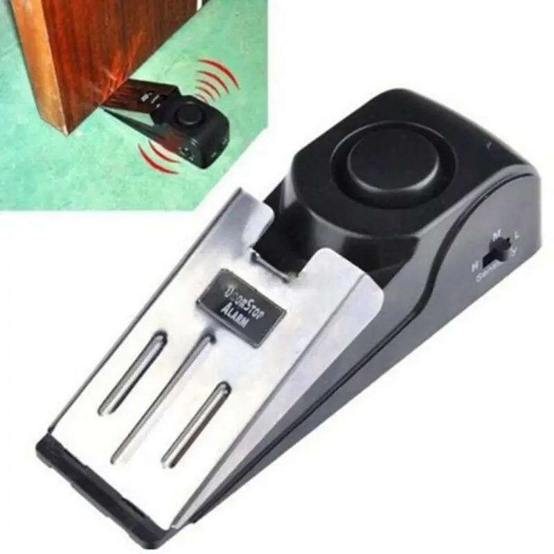 

120db Home Wedge Shaped Stopper Alert Security System Door Stop Alarm Block Blocking System