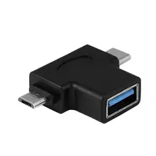 Mini 2 в 1 micro usb+ USB 3,1 type-C штекер USB 3,0 Женский адаптер конвертера otg micro usb otg адаптеры для samsung xiaomi