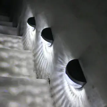 

6 LED 2X Waterproof Solar Powered Fence Wall Lights Garden Outdoor Deck Stairway