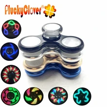 10 шт./партия СВЕТОДИОДНЫЙ креативный Блестящий металлический Спиннер-Спиннер с графическими узорами светодиодный светильник антистресс топ-Спиннер игрушки для детей и взрослых