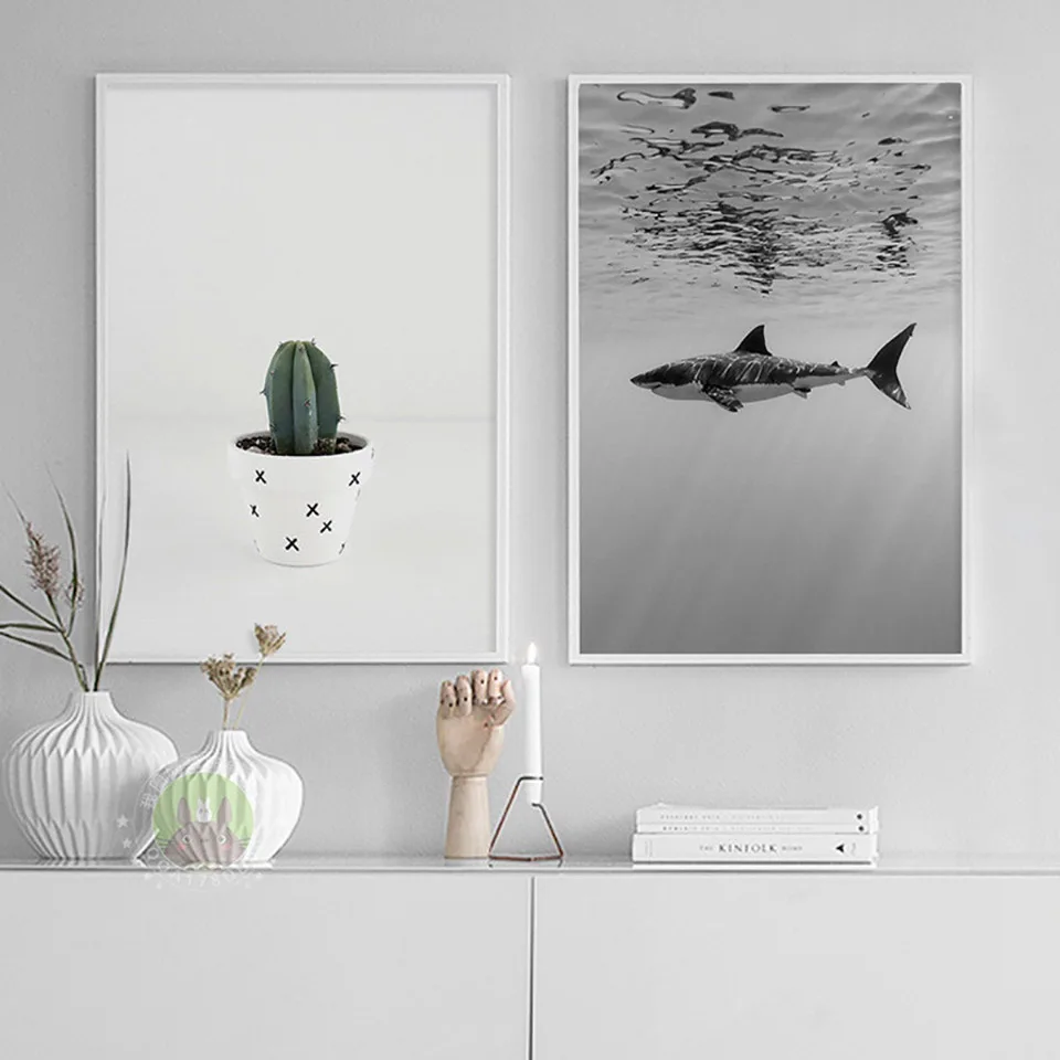 Nordic-Cactus-Canvas-Painting-Wall-Art-Print-Poster-Black-White-Plant-Living-Room-Bedroom-Decor-Painting (2)