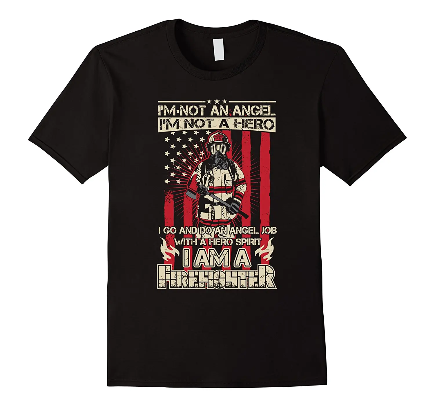 Новинка лета 2019 Мужская футболка I'm a Firefighter Not Angel or A Hero|Футболки| |