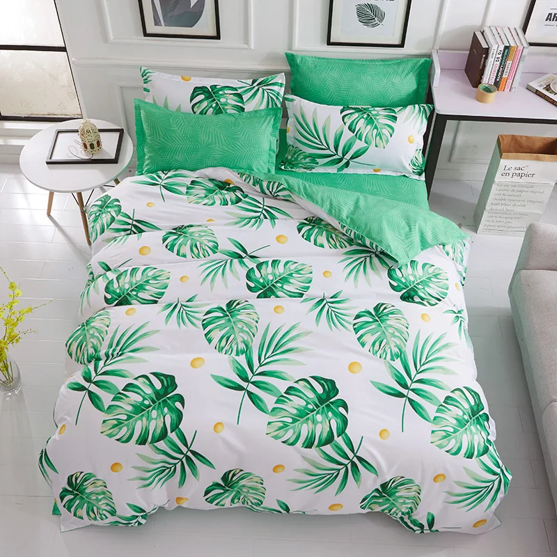 

2018 NEW Hot!!!Free Shipping 5 Types Reactive Printing BEDDING 4PCS Bedding Set pillowcase queen king size QUILT COVER BED SET