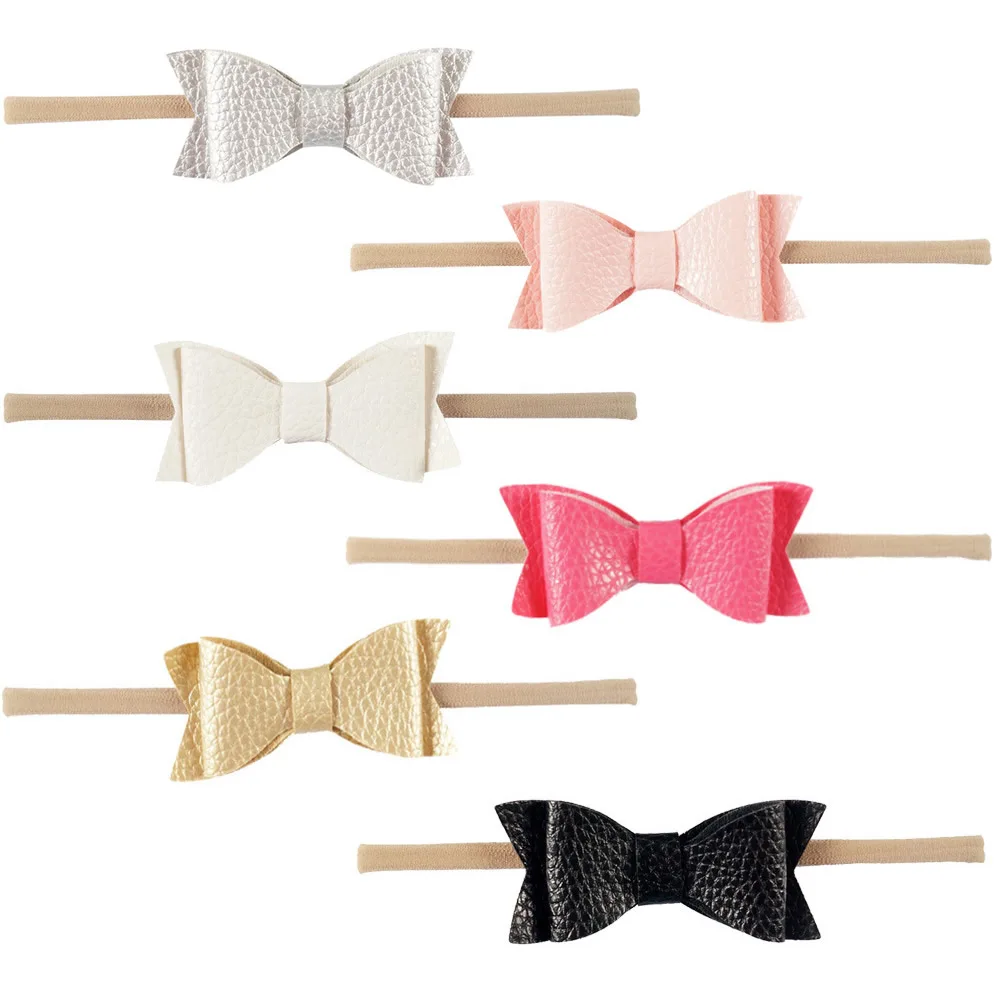 

Baby hair accessories head band maquillaje baby girl headband 0-10 years children hair ornaments leather bowknot nylon hair belt