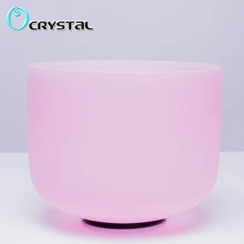 

8 Inch Rose Pink Quartz Crystal Singing Bowl C D E F G A B Chakra Sound Healing Stone