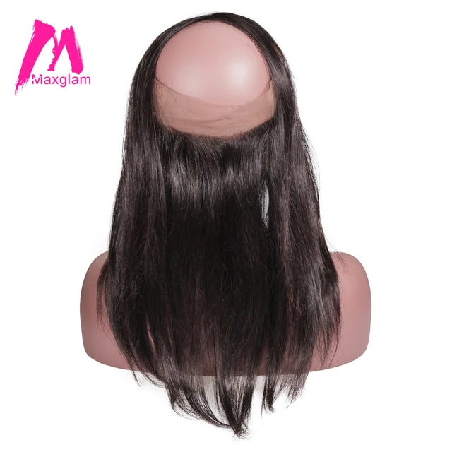Maxglam 360 Lace Frontal Closure With Pre Plucked Hairline Brazilian Maxglam 360 Lace Frontal Closure With Pre Plucked Hairline Brazilian Hair Straight Remy Human Free