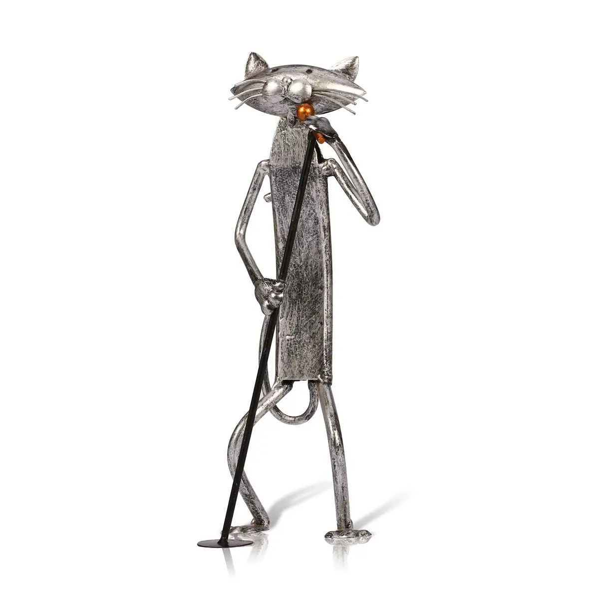 Металлическая скульптура, подарок на год, саксофон, Поющая фигурка кошки, предметы домашнего интерьера, рукоделие, украшение для дома - Цвет: Style2