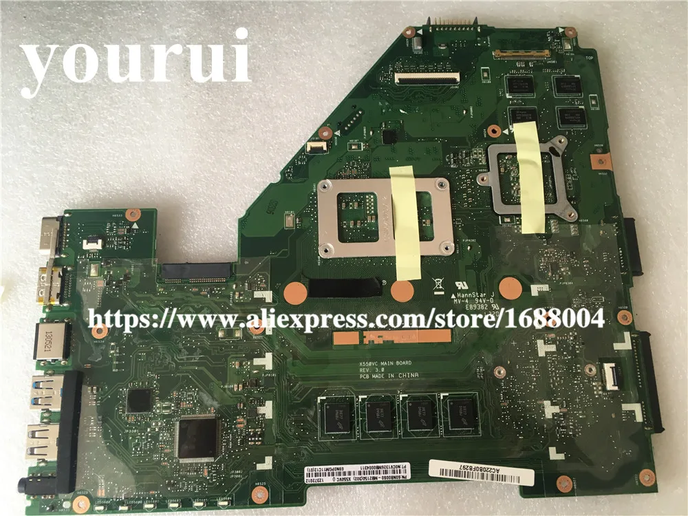 Материнская плата X550VC для ASUS материнская ноутбука 8 чипов 4 Гб DDR3 REV3.0 PN:60NB00S0 MBB100