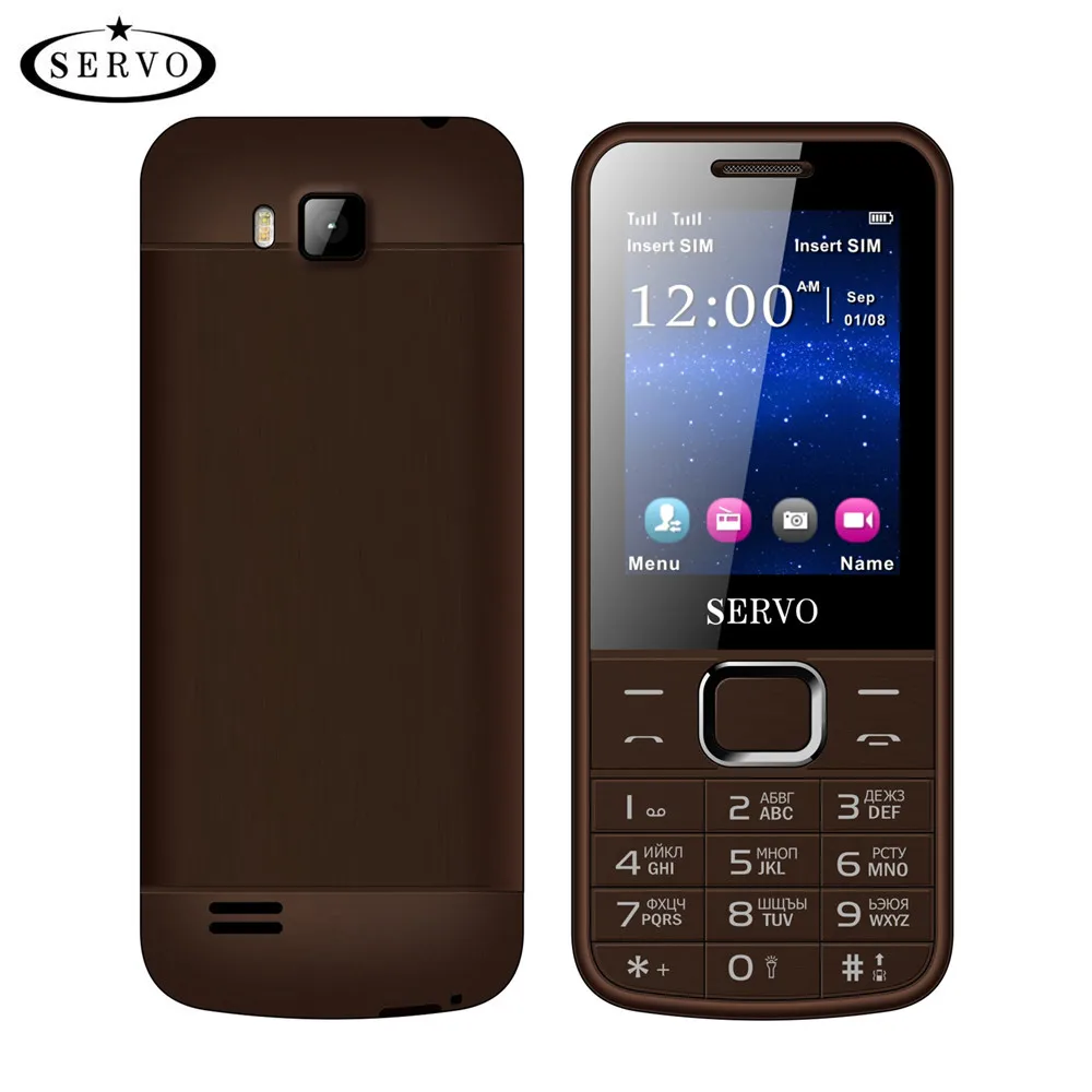 

SERVO 225 2.4" Vibration Outside FM Radio Dual SIM Cards Mobile Phones Cheap Phone GPRS Bluetooth cellphone Russian keyboard