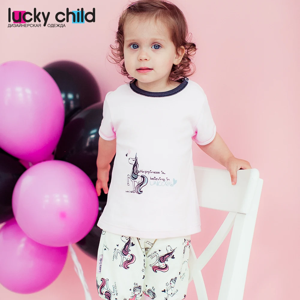 Футболка Lucky Child комплект 3 шт. для девочек