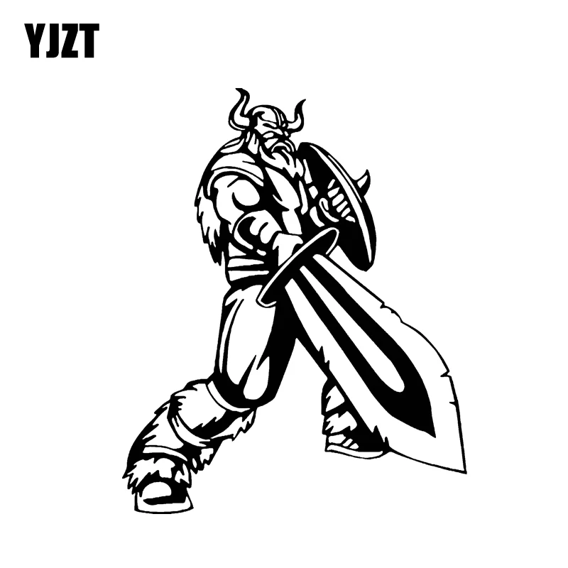 YJZT 11.6*14.2CM Assualt Fighting Viking Warrior Decal Covering The