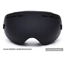 Nueva marca Al Aire Libre Deportes Snowboard Gafas Motocross Lente Doble Capa Anti-Vaho Esférica Grande Esqui Esquí Gafas