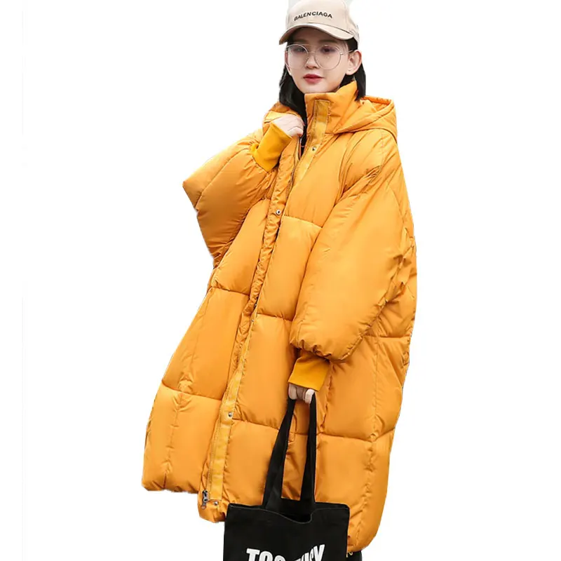 

Oversized Winter Jacket Women Parka Coat Casual Warm Down Cotton Thicken Jacket Coat Loose Hooded Winter Coat Pregnant Woman 808
