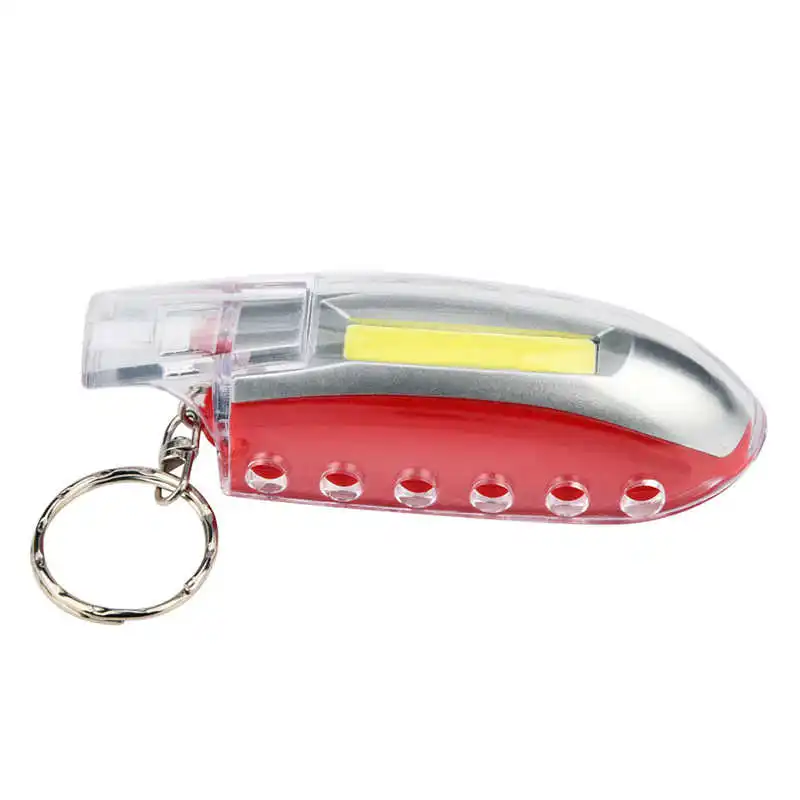 HOT! Mini COB Whistle Light Keychain Field Help LED Whistle Flashlight powerful led flashlight fanatic,use AAA battery #3S20 (3)
