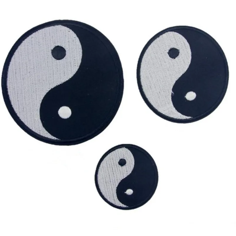 

Clothing diy embroidery iron on patch Tai Chi logo deal with it cartoon patches for clothes cute stickers fabric free shipping