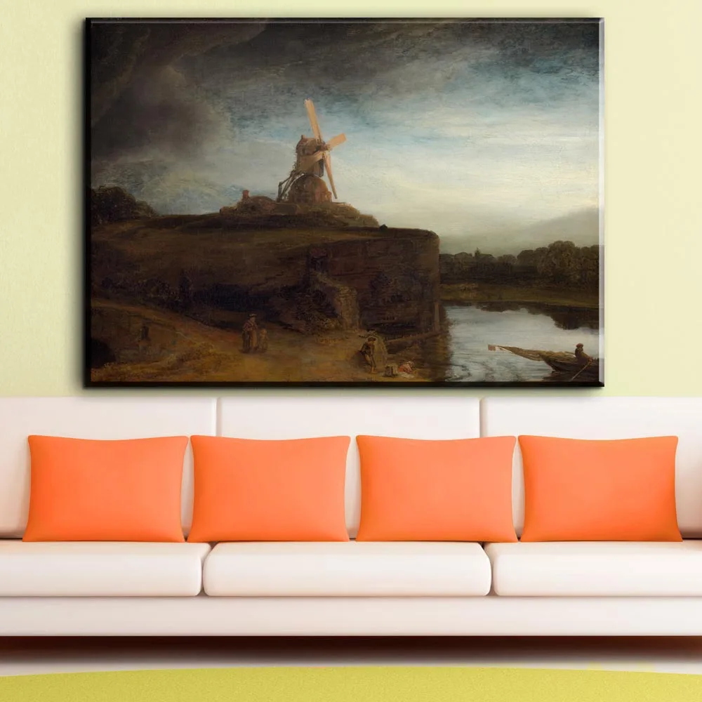 

Embelish Rembrandt Rotterdam Oil Painting Reproduction Artist Master Art Prints On Canvas Modern HD Wall Posters For Living Room
