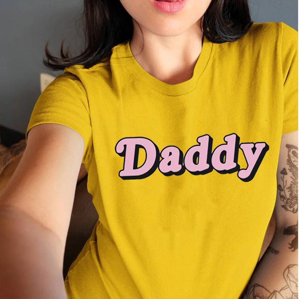 Футболка с сахаром Hoosier Daddy розовая футболка папочкой tumblr Пастельная бледная