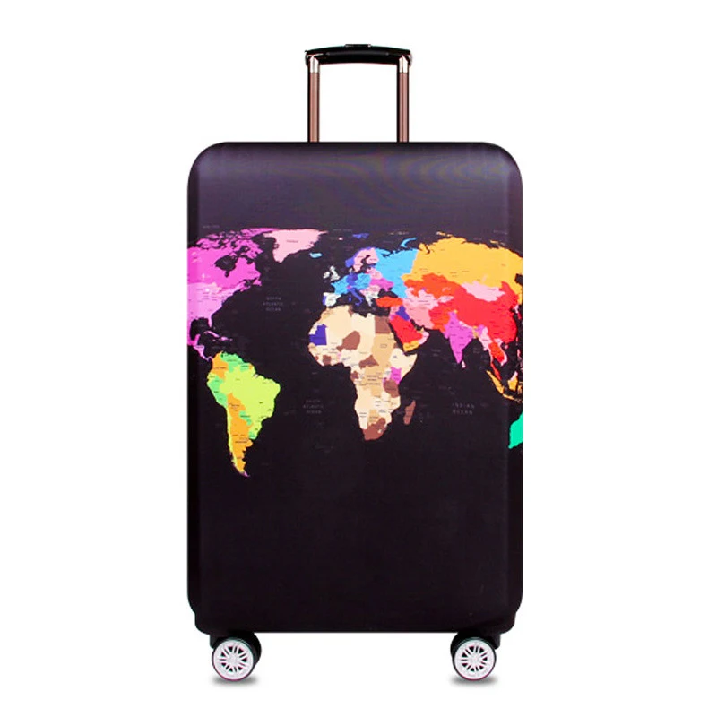 JULY'S SONG World Map Elastic Thick Luggage Cover for Trunk Case Apply 18''-32'' Suitcase Protective Cover Travel Accessory JULY'S SONG World Map Elastic Thick Luggage Cover for Trunk Case Apply 18''-32'' Suitcase Protective Cover Travel Accessory