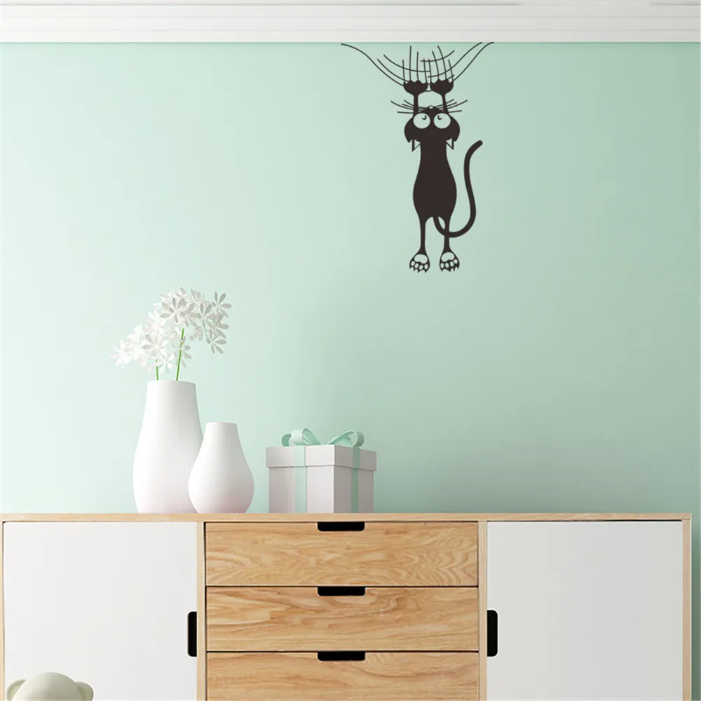 Креативный Кот стикер на стену DIY семейная домашняя Наклейка на стену съемные настенные наклейки виниловое художественное оформление комнаты#25