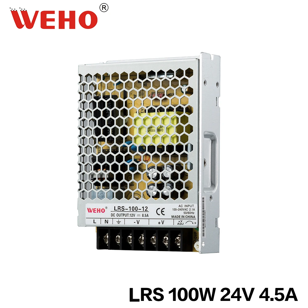 

(LRS-100-24) WEHO CE Rohs approved 30mm slim type 100w 24v power supply