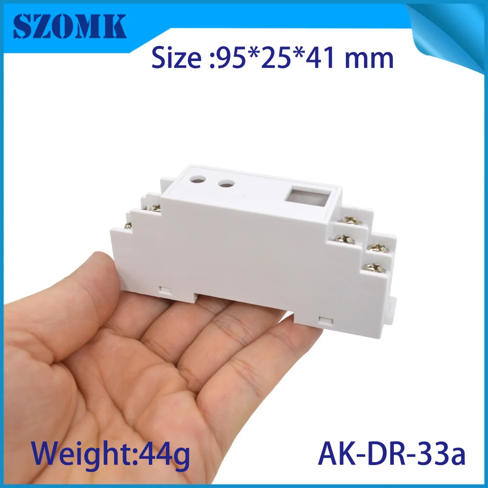 szomk plastic din rail enclosure PLC plastic electronics instrument housing din rail device box (6)