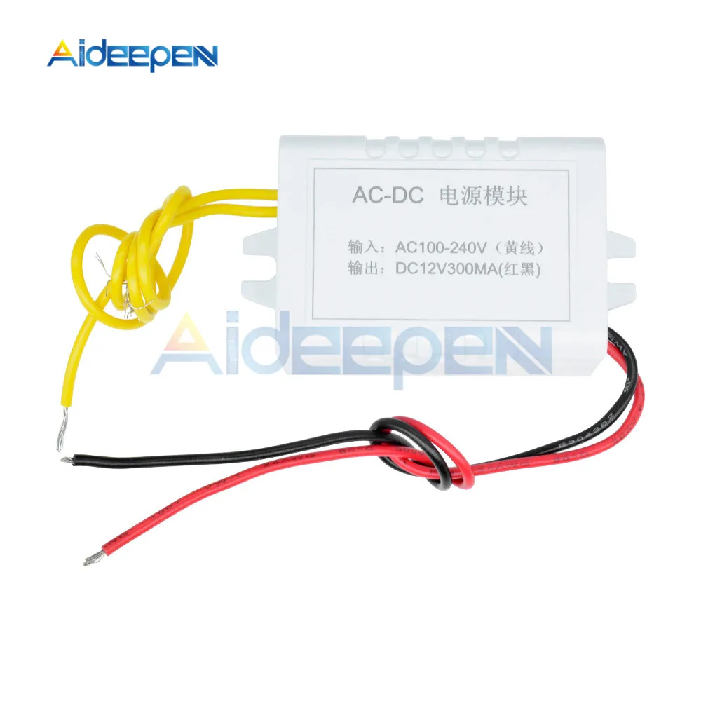 AC 110 V-220 V в DC 12V адаптер преобразователя 12V 1A модуль питания DC 300 mA для термостата