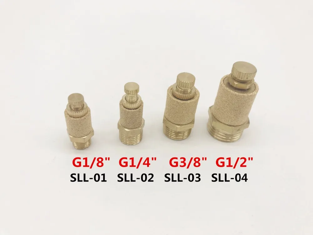 

Adjustable Air Pneumatic Muffler Silencer Filter Flow Speed Controller Sintered Bronze SLL-01/02/03/04