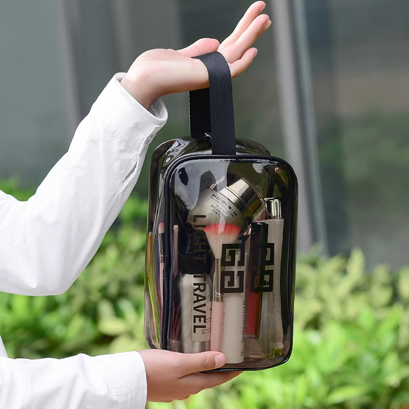 

Transparent Travel Organizer Wash Large Capacity Cosmetic Bag Portable PVC Waterproof Storage Bag Shower toiletry Makeup Case