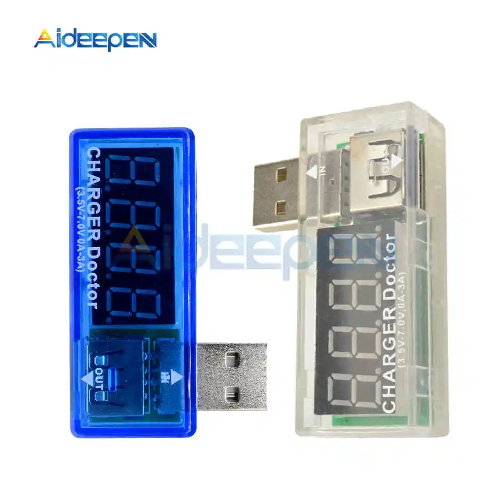 

LED Display Digital Voltmeter Ammeter USB Power Current Voltage Meter Tester Portable Volt Amp Charger Doctor Detector DC 3V 5V