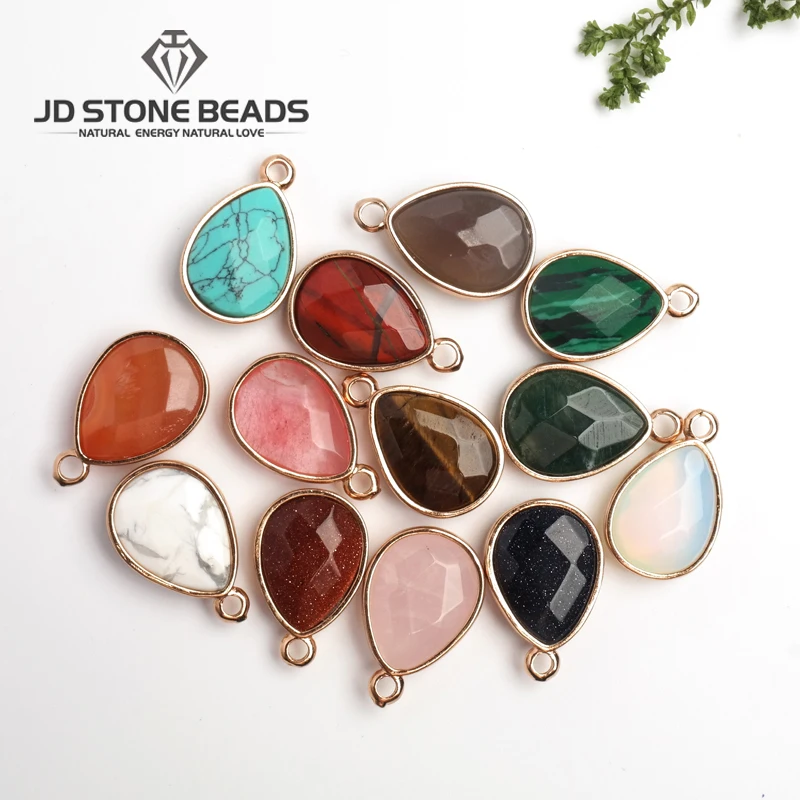 

Free Shipping agate quartz gemstone material round shape drop shape olive shape pendants DIY necklace Accessory