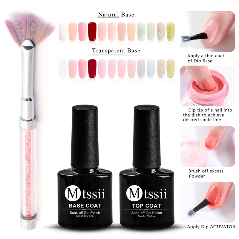

Mtssii 10ml Dipping System Powder Gradient French Nail Color Glitter Without Lamp Cure Manicure Nail Art Decorations