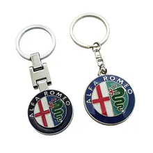 Автомобильный брелок из сплава, автомобильный брелок, брелок для ключей, автомобильный брелок для ключей, держатель для Alfa Romeo Giulietta Spider GT Giulia Mito 147 156 159